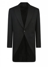 Alfred Brown Classic Black Herringbone Morning Coat